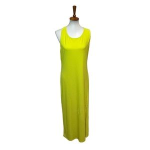 Slate & Willow Open Back Maxi Dress Lime Green Size Large